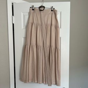 Linen maxi skirt